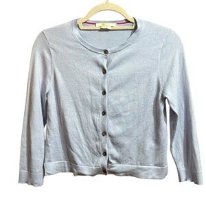 Pale Blue Boden Button-Up Cardigan Super‎ Soft Effortless Style Euro Girl Sz XS